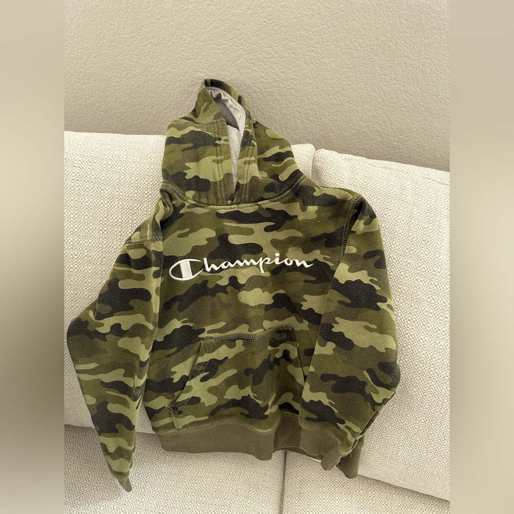 Kids camouflage Champion hoodie